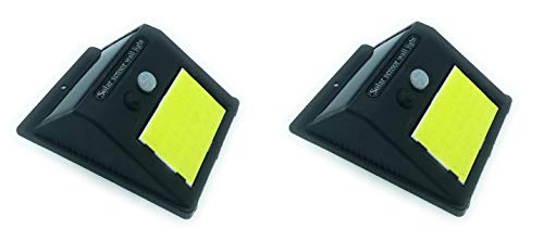 tempo di saldi 1 Paar Solar-Außenstrahler mit 48 LEDs und Sensor von tempo di saldi