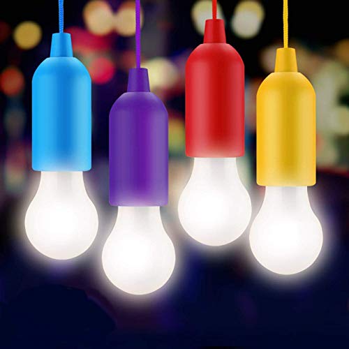 tempo di saldi 4 x Tragbare bunte LED-Glühbirne ohne Strom für Haus Camping Garten von tempo di saldi