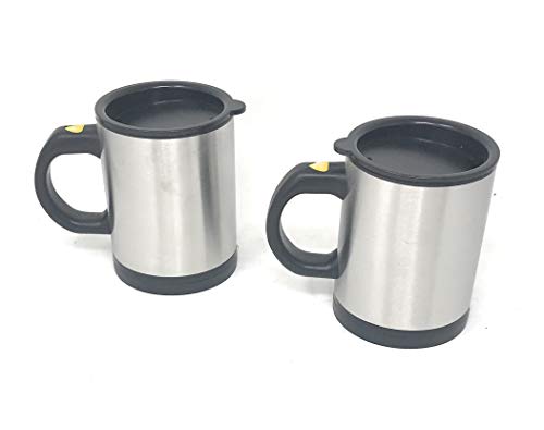 tempo di saldi Set mit 2 Thermobechern für das Auto, Rührbecher, elektrisch, automatisch, 350 ml von tempo di saldi