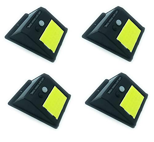 tempo di saldi Vier solarbetriebene Außenstrahler mit 48 LEDs und Dämmerungssensor von tempo di saldi