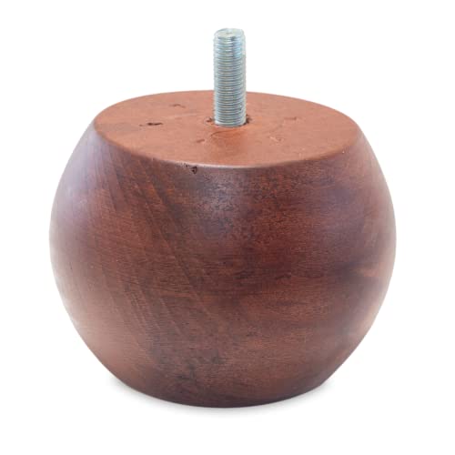 Tendaggimania ® Holzfüsse für Möbel, Sofas, Sessel und Hocker - Füsse aus hochwertigem Holz Nussbaum - Modell Zwiebel - 8 cm - 1 Stuck von TENDAGGIMANIA