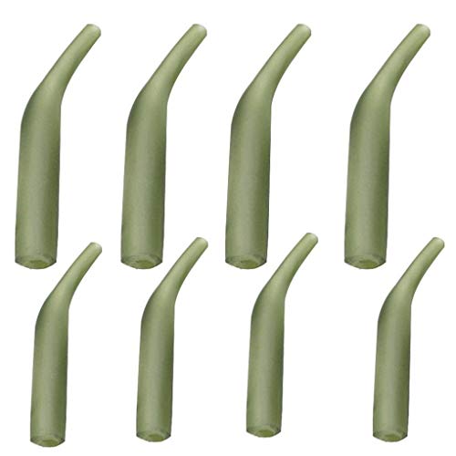 100pcs Karpfen Angelhaken Sleeve Hair Rig Haken Hülsen-weicher Aligner Sleeves Schlauch Stellungsangel Carp Soft-Anti Tangle Zubehör von teng hong hui