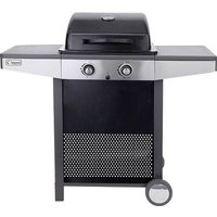 Tepro Garten Princeton Gas Grill 2 Brenner, Thermometer im Deckel Schwarz, Silber von tepro Garten