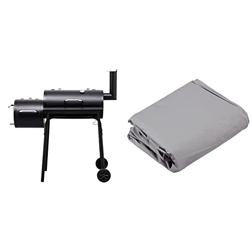 Bundle aus tepro Holzkohlegrill Smoker Wichita & tepro Abdeckhaube von tepro