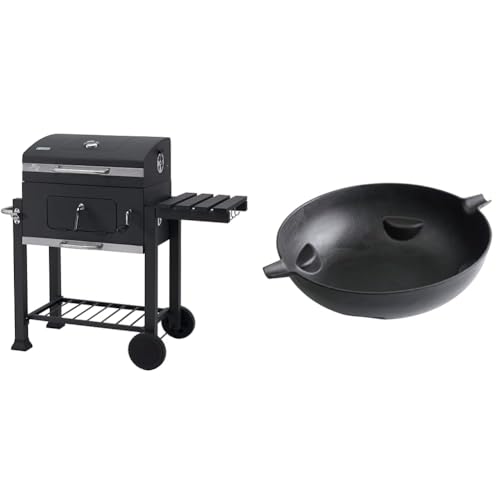 Grillwagen "Toronto Click" + Guss-Wok-Einleger von tepro