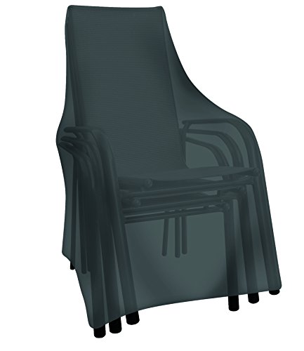 tepro Abdeckhaube Universal für Stapel-/Gartenstühle, schwarz (65 x 65 x 150 cm) von tepro