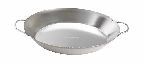 tepro Grillzubehör Edelstahl-Grillpfanne, Durchmesser ca. 35,5 cm, induktionsgeeignet Silber von tepro