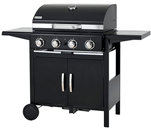 tepro Gasgrill Mayfield 4, 4 Edelstahl-Brenner je ca. 3 kW, Grillfläche: ca. 58 x 44 cm Schwarz von tepro