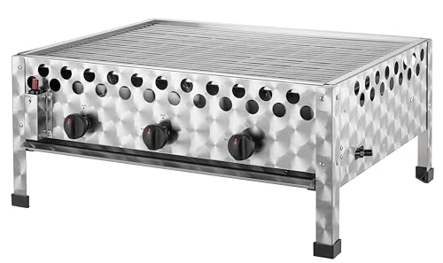 tepro Gasgrill Wurstbräter mit Grillrost, 3 Edelstahl-Brenner je circa 4 kW, Grillfläche circa 56,5 x 46,5 cm, Maße circa 66 x 56 x 28,2 cm von tepro