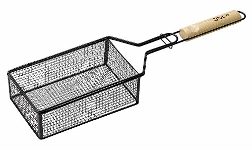 tepro Grillzubehör Grillkorb mit Holzgriff, ca. 53 cm, ideal zur Zubereitung von Pommes Frites oder Popcorn von tepro