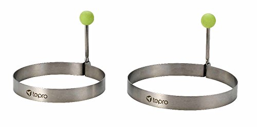 tepro Grillzubehör Bratringe 2er-Set aus Edelstahl, 10 cm Ø und 12 cm Ø von tepro