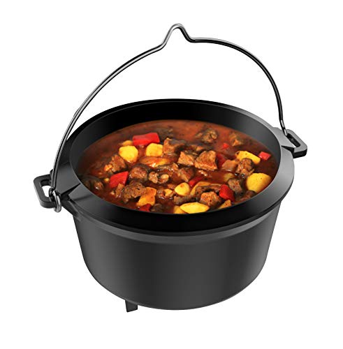 tepro Grillzubehör Guss-Dutch Oven S, Füllmenge: ca. 4 Liter Schwarz von tepro