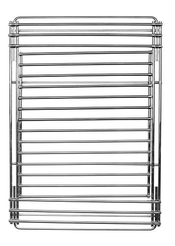 tepro Grillzubehör Hauptrost 28 x 39 cm für Rost-in-Rost-System - eckig, verstellbare Grillrosttiefe, ca. 39 - 50 cm Chrome von tepro