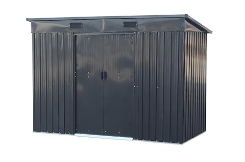 tepro Metallgerätehaus Multi Shed L, anthrazit, Maße: 261 x 132 x 181 cm von tepro