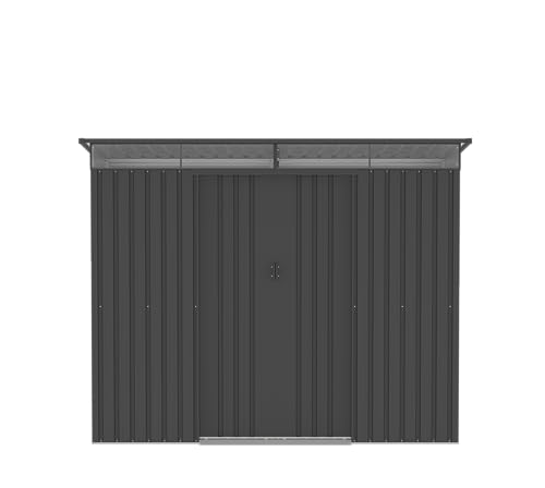 tepro Metallgerätehaus Multi Shed XL Skylight, Maße: 263 x 184 x 202cm, Schwarz von tepro