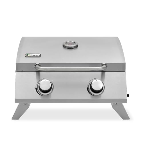 tepro Tischgasgrill Chicago, 2 Brenner mit je ca. 3 kW Leistung, Piezozündung, Thermometer, Maße ca. 54 x 45,5 x 36 cm, Silber tepro Tischgasgrill Chicago, 2 Brenner mit je ca. 3 kW Leistung, Piezozündung, Thermometer, Maße ca. 54 x 45,5 x 36 cm, Silber von tepro