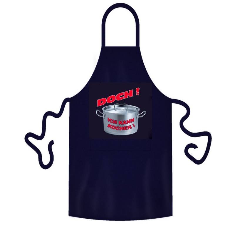 teprovo Grillschürze Kochschürze Schürze 116cm Doch! Ich kann kochen!, (1-tlg., integrierte Taschen), mit Motiv und Spruch von teprovo