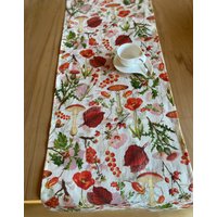 Herbstlich Bunter Tischläufer in Kräftigen Herbstfarben 100% Leinen Herbstlich Bunter Tischläufer in Kräftigen Herbstfarben 100% Leinen von tereliniklas