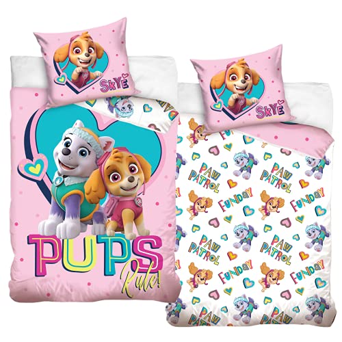Bettwäsche Bettbezug Paw Patrol 135x200 80x80 Baumwolle in rosa · Kinderbettwäsche für Mädchen Skye & Everest · 2 teilig · 1 Kissenbezug 80x80 + 1 Bettbezug 135x200 cm Bettwäsche Bettbezug Paw Patrol 135x200 80x80 Baumwolle in rosa · Kinderbettwäsche für Mädchen Skye & Everest · 2 teilig · 1 Kissenbezug 80x80 + 1 Bettbezug 135x200 cm von termana