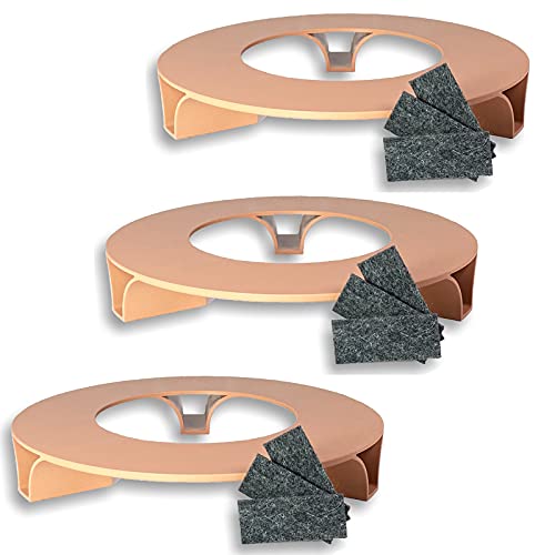 terraced® - 3er Set - Untersetzer Blumentopf inkl. Filzgleiter – Recycling Material - Made in Germany - Parent (Terrakotta) von terraced