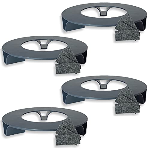 terraced® - 4er Set - Untersetzer Blumentopf inkl. Filzgleiter – Recycling Material - Made in Germany - Parent (Anthrazit) von terraced