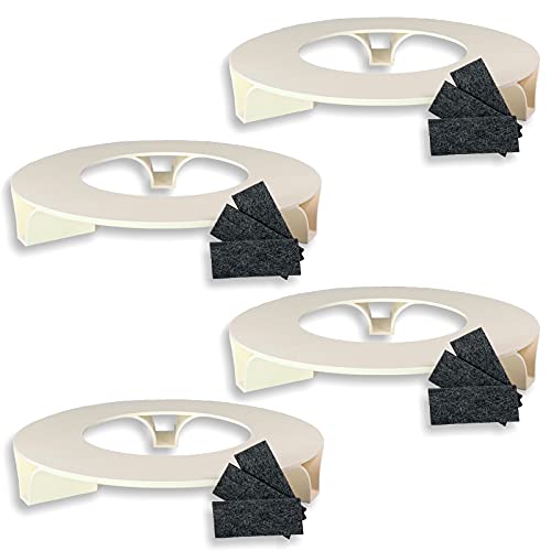 terraced® - 4er Set - Untersetzer Blumentopf inkl. Filzgleiter – Recycling Material - Made in Germany - Parent (Cremeweiß) von terraced