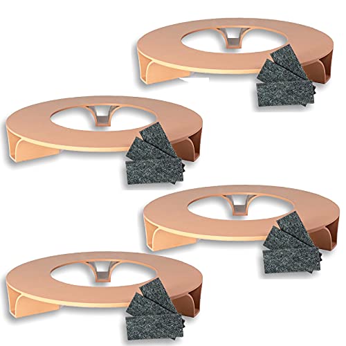 terraced® - 4er Set - Untersetzer Blumentopf inkl. Filzgleiter – Recycling Material - Made in Germany - Parent (Terrakotta) von terraced