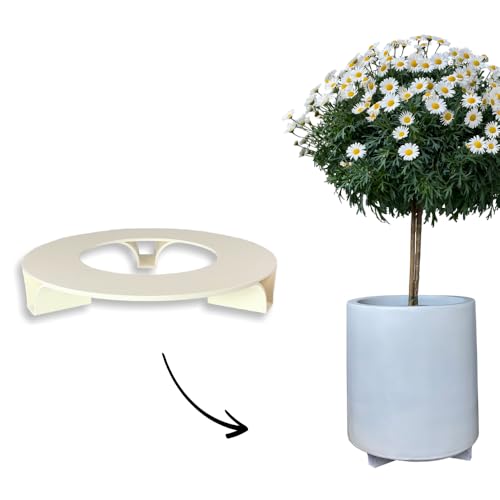 terraced® – Untersetzer Blumentopf – Recycling Material - Made in Germany (Cremeweiß) von terraced