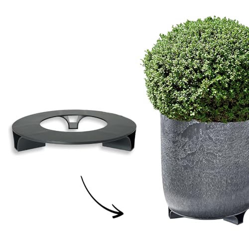 terraced® – Untersetzer Blumentopf – Recycling Material - Made in Germany (Schwarz) von terraced