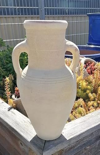 Amphore 40 cm aus hellem Terracotta Terrakotta Vase Krug Deko Garten Wasserlauf Mediterran von terracotta-toepfe-de