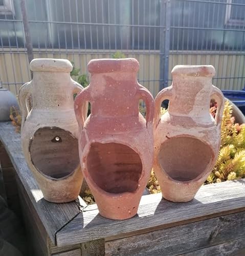 2. Wahl !! Aktion !! 1 Rustikale liegende oder stehende bepflanzbare Amphore ca. 20 cm aus Terracotta Terrakotta Vase Liegeamphore Blumentopf Pflanzgefäß Pflanzamphore von terracotta-toepfe-de