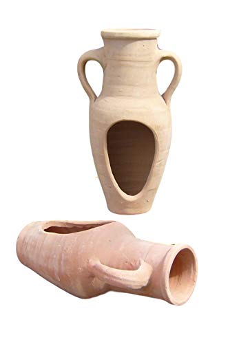 B-Ware ! Liegende rötliche bepflanzbare Amphore ca. 40 cm aus Terracotta Terrakotta Vase Liegeamphore Blumentopf Pflanzgefäß Pflanzamphore von terracotta-toepfe-de