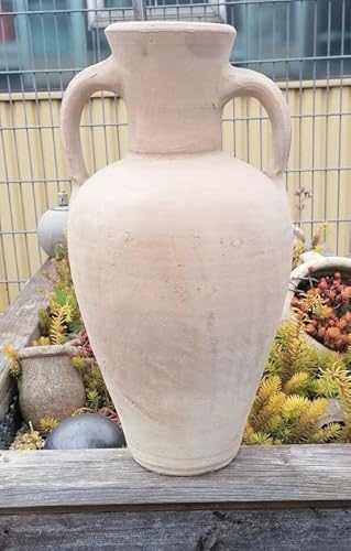 2.Wahl !! Amphore mit 2 Henkel ca.50 cm hoch aus beige bis rötlichenTerracotta Terrakotta, rustikal handgetöpfert, Krug, Vase Deko Mediterran Wasserlauf von terracotta-toepfe-de