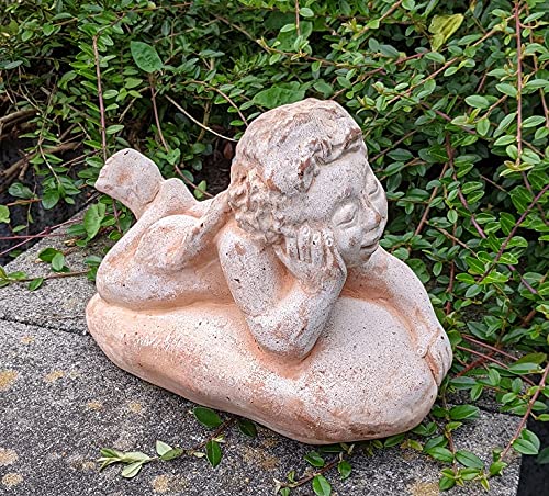 !! Aktion !! 2. Wahl !! Liegender Engel - Putte, ca.33 cm lang, echt Terracotta Terrakotta Garten Deko Figur Engel von terracotta-toepfe-de