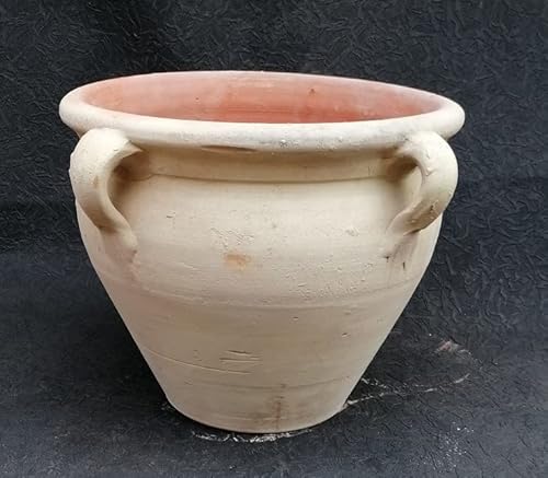 Rustikaler leicht rötlicher Blumentopf echt Terrakotta ca.27 cm Außendurchmesser, Blumenkübel für Garten und Wohnung Terracotta kein Kunststoff, Blumen Mediterran von terracotta-toepfe-de