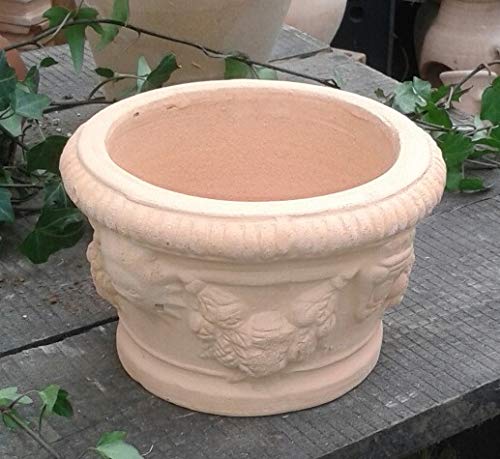 Blumentopf 18 cm Durchmessser, echt Terracotta Terrakotta Kräutertopf Garten Deko Blumenkübel Pflanztopf Tischdeko von terracotta-toepfe-de