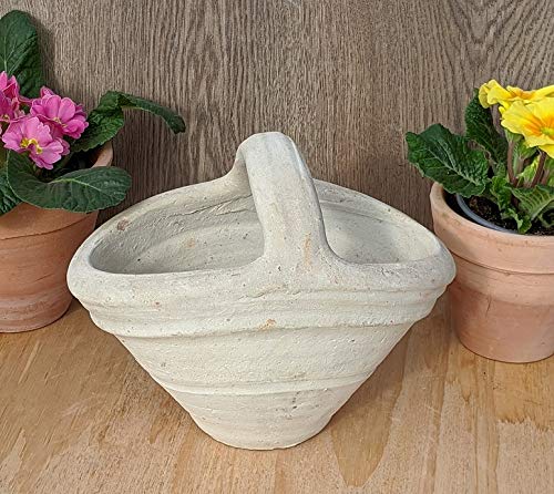 2.Wahl ! Blumentopf Korb ca. 24 cm, gewollt rustikal - echt Terrakotta Garten Terracotta Deko von terracotta-toepfe-de