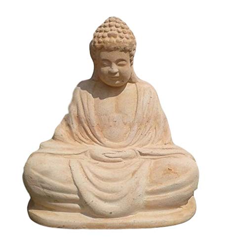 Buddha ca. 33 cm echt Terracotta Terrakotta Garten Deko Pyramide Figur von terracotta-toepfe-de