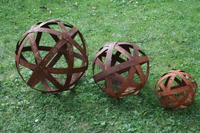 FVLFIL Terracotta-toepfe-de Edelrostkugel Kugel Metall 30 cm Eisen Rost von terracotta-toepfe-de