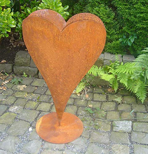 terracotta-toepfe-de Herz 70 cm aus Metall, bepflanzbar in Edelrost Optik, Deko für Garten und Wohnung Valentinstag von terracotta-toepfe-de