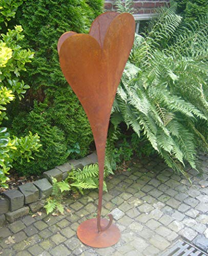 terracotta-toepfe-de Herz 90 cm aus Metall, bepflanzbar in Edelrost Optik, Deko für Garten und Wohnung Valentinstag von terracotta-toepfe-de