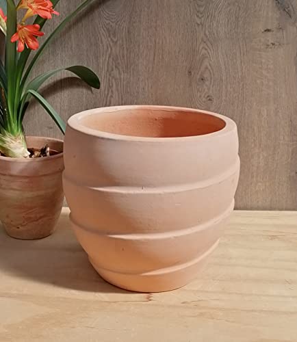 Schöner Dicker Blumentopf echt Terracotta ca. 28 cm Außendurchmesser, Pflanztopf für Garten Balkon Terrasse Mediterran von terracotta-toepfe-de