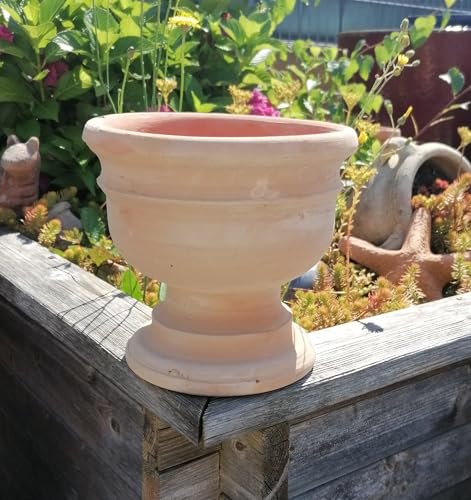 rustikale Amphore/Kanne/Windlicht ca 25 cm hoch oder liegende bepflanzbare Amphore aus Terracotta Terrakotta Krug Vase Liegeamphore Blumentopf Pflanzgefäß Pflanzamphore von terracotta-toepfe-de