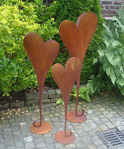 terracotta-toepfe-de Herz 135 cm aus Metall, bepflanzbar in Edelrost Optik, Deko für Garten und Wohnung Valentinstag von terracotta-toepfe-de