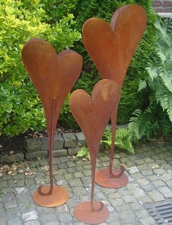 terracotta-toepfe-de Herz 135 cm aus Metall, bepflanzbar in Edelrost Optik, Deko für Garten und Wohnung Valentinstag von terracotta-toepfe-de