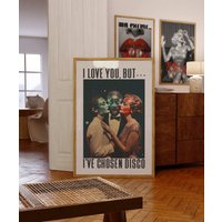 Ich Wählte Disco Art Print, Preppy Dorm Decor Ich Wählte Disco Art Print, Preppy Dorm Decor von terracottanoon