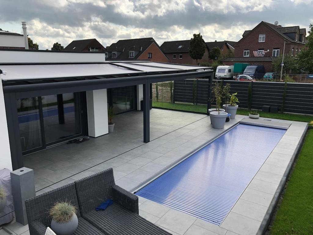 terrassana Terrassendach Premium Komplettset inkl. 16 mm Doppelstegplatten, BxT: 406x300 cm, Bedachung Doppelstegplatten (Polycarbonat) von terrassana