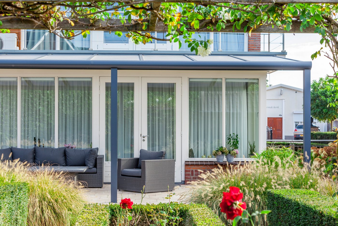 terrassana Terrassendach Premium Komplettset inkl. 16 mm Doppelstegplatten, BxT: 406x250 cm, Bedachung Doppelstegplatten (Polycarbonat) von terrassana