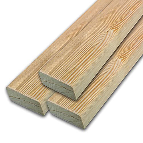terrasso Rhombusleisten Fassadenverkleidung Sibirische Lärche – Fassadenprofil aus hart gewachsenem Fassadenholz für außen - gehobelte Lamellen Leisten 5100 x 21 x 65 mm | abgerundet | 400 lfm von terrasso