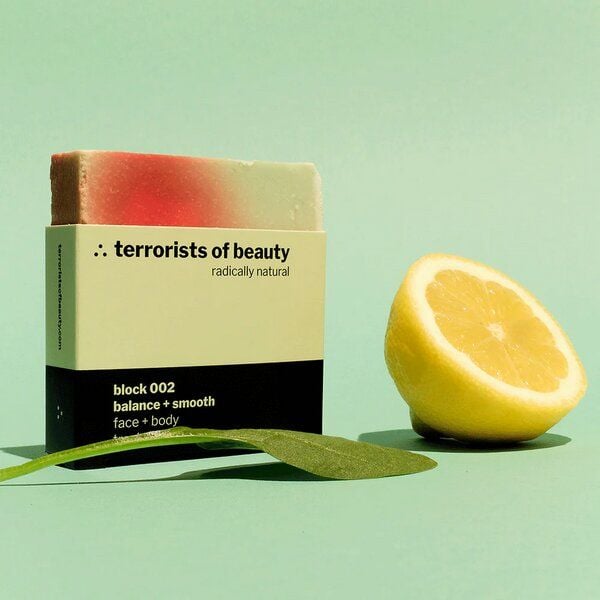 terrorists of beauty Seife block 002 ∴ balance + smooth, body + face von terrorists of beauty